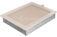 Решітка для каміну Kratki 22х30 кремова, з жалюзі. Фото 3