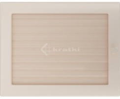 Решітка для каміну Kratki 22х30 кремова, з жалюзі. Фото 2