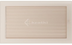 Решетка для камина Kratki 22х37 кремовая, с жалюзи. Фото 2