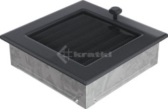 Решітка для каміну Kratki 17х17 графітова, з жалюзі. Фото 3
