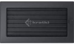 Решітка для каміну Kratki 17х30 графітова, з жалюзі. Фото 2