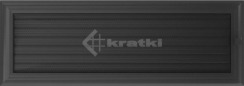 Решітка для каміну Kratki 17х49 графітова, з жалюзі. Фото 2