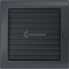 Решітка для каміну Kratki 22х22 графітова, з жалюзі. Фото 2