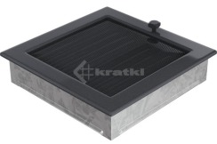 Решітка для каміну Kratki 22х22 графітова, з жалюзі. Фото 3
