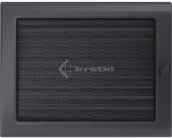 Решітка для каміну Kratki 22х30 графітова, з жалюзі. Фото 2