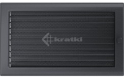 Решітка для каміну Kratki 22х37 графітова, з жалюзі. Фото 2