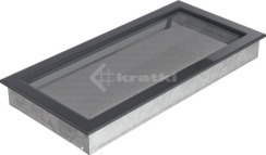 Решітка для каміну Kratki 22х45 графітова. Фото 2