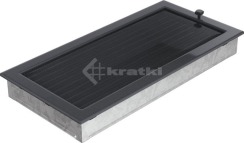 Решітка для каміну Kratki 22х45 графітова, з жалюзі. Фото 3