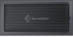 Решітка для каміну Kratki 22х45 графітова, з жалюзі. Фото 2