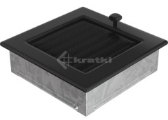 Решітка для каміну Kratki 17х17 чорна, з жалюзі. Фото 3