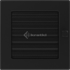 Решітка для каміну Kratki 17х17 чорна, з жалюзі. Фото 2