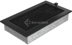 Решітка для каміну Kratki 17х30 чорна, з жалюзі. Фото 3