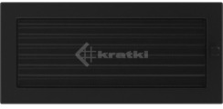 Решетка для камина Kratki 17х37 черная, с жалюзи. Фото 2