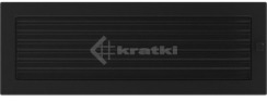Решетка для камина Kratki 17х49 черная, с жалюзи. Фото 2