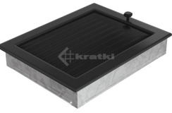 Решітка для каміну Kratki 22х30 чорна, з жалюзі. Фото 3