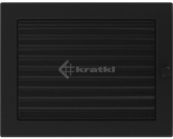 Решітка для каміну Kratki 22х30 чорна, з жалюзі. Фото 2