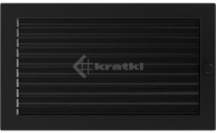 Решетка для камина Kratki 22х37 черная, с жалюзи. Фото 2