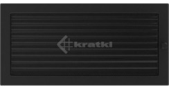 Решітка для каміну Kratki 22х45 чорна, з жалюзі. Фото 2