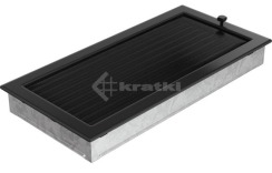 Решітка для каміну Kratki 22х45 чорна, з жалюзі. Фото 3