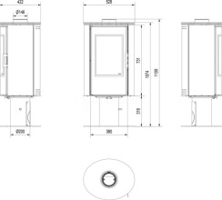 Піч Kratki Koza AB S/N/O/DR Glass. Фото 2