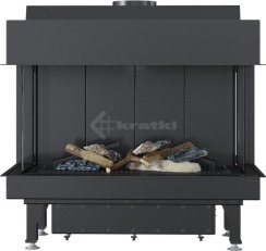 Газова камінна топка Kratki Leo 70 NG тристороння. Фото 2