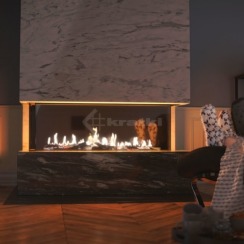 Газова камінна топка Kratki Leo 200 LPG тристороння. Фото 2