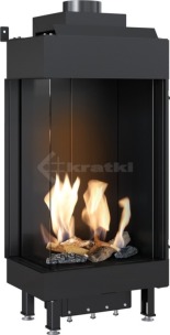 Газова камінна топка Kratki Leo 45/68 LPG ліва