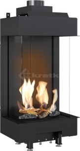 Газова камінна топка Kratki Leo 45/68 LPG тристороння