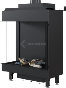 Газова камінна топка Kratki Leo 76/62 LPG ліва. Фото 2