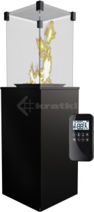 Газовий обігрівач Kratki Patio сталь, з пультом
