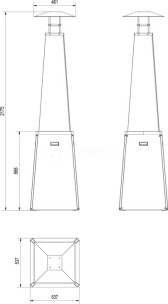 Газовый обогреватель Kratki Umbrella BS черный. Фото 4