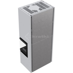 Модульний камін Kratki Simple Box P/S/Bianco 8 кВт. Фото 4