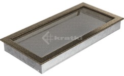 Решітка для каміну Kratki 22х45 чорно-золота. Фото 2