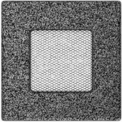 Решітка для каміну Kratki 11x11 чорно-срібна
