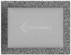 Решітка для каміну Kratki 22х30 чорно-срібна