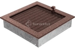 Решетка для камина Kratki 22х22 медная, с жалюзи. Фото 3