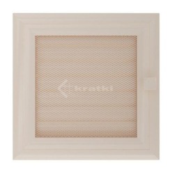 Решітка для каміну Kratki Oskar 17х17 кремова, з жалюзі. Фото 2