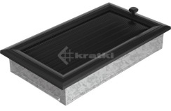 Решітка для каміну Kratki Oskar 17х30 чорна, з жалюзі. Фото 2