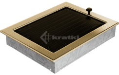 Решітка для каміну Kratki 22х30 позолочена, з жалюзі. Фото 3