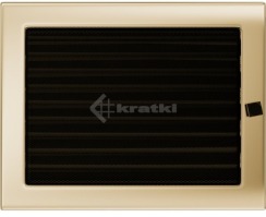 Решітка для каміну Kratki 22х30 позолочена, з жалюзі. Фото 2