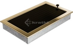 Решітка для каміну Kratki 22х37 позолочена, з жалюзі. Фото 3