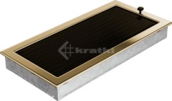 Решітка для каміну Kratki 22х45 позолочена, з жалюзі. Фото 3
