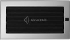Решітка для каміну Kratki 17х30 нікельована, з жалюзі. Фото 2