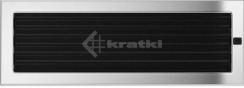 Решітка для каміну Kratki 17х49 нікельована, з жалюзі. Фото 2