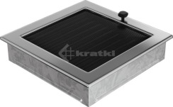 Решітка для каміну Kratki 22х22 нікельована, з жалюзі. Фото 3