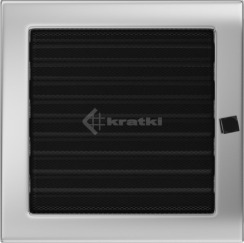Решітка для каміну Kratki 22х22 нікельована, з жалюзі. Фото 2