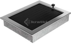 Решітка для каміну Kratki 22х30 нікельована, з жалюзі. Фото 3