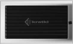 Решітка для каміну Kratki 22х37 нікельована, з жалюзі. Фото 2