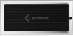 Решітка для каміну Kratki 22х45 нікельована, з жалюзі. Фото 2