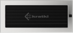 Решетка для камина Kratki 17х37 шлифованная, с жалюзи. Фото 2